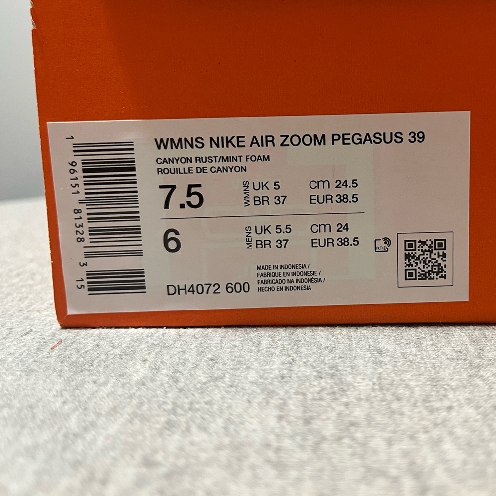 Nike Air Zoom Pegasus 39 Canyon Rust Running Women's Shoe Size 7.5 DH4072-600​ - Picture 11 of 11